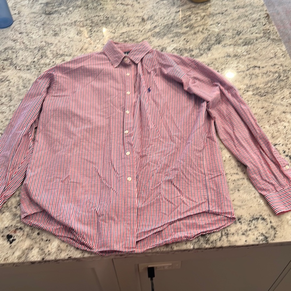 🔥Ralph Lauren Button-Up Polo (L)🔥